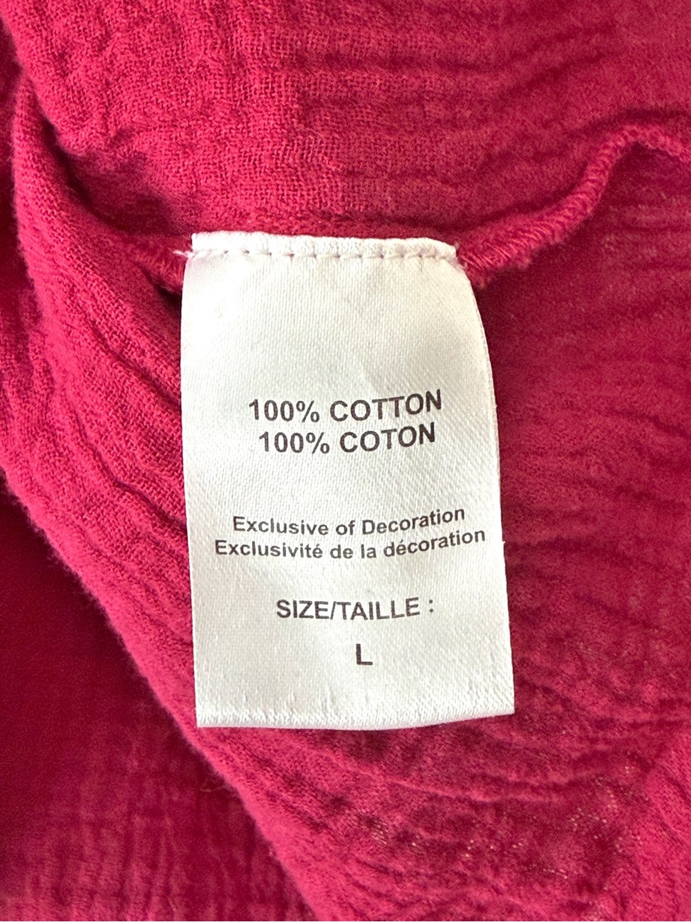 Voyageur by Mersea Palermo Cotton Embroidered Blouse Berry/Light Gray Size Large - Picture 5 of 12